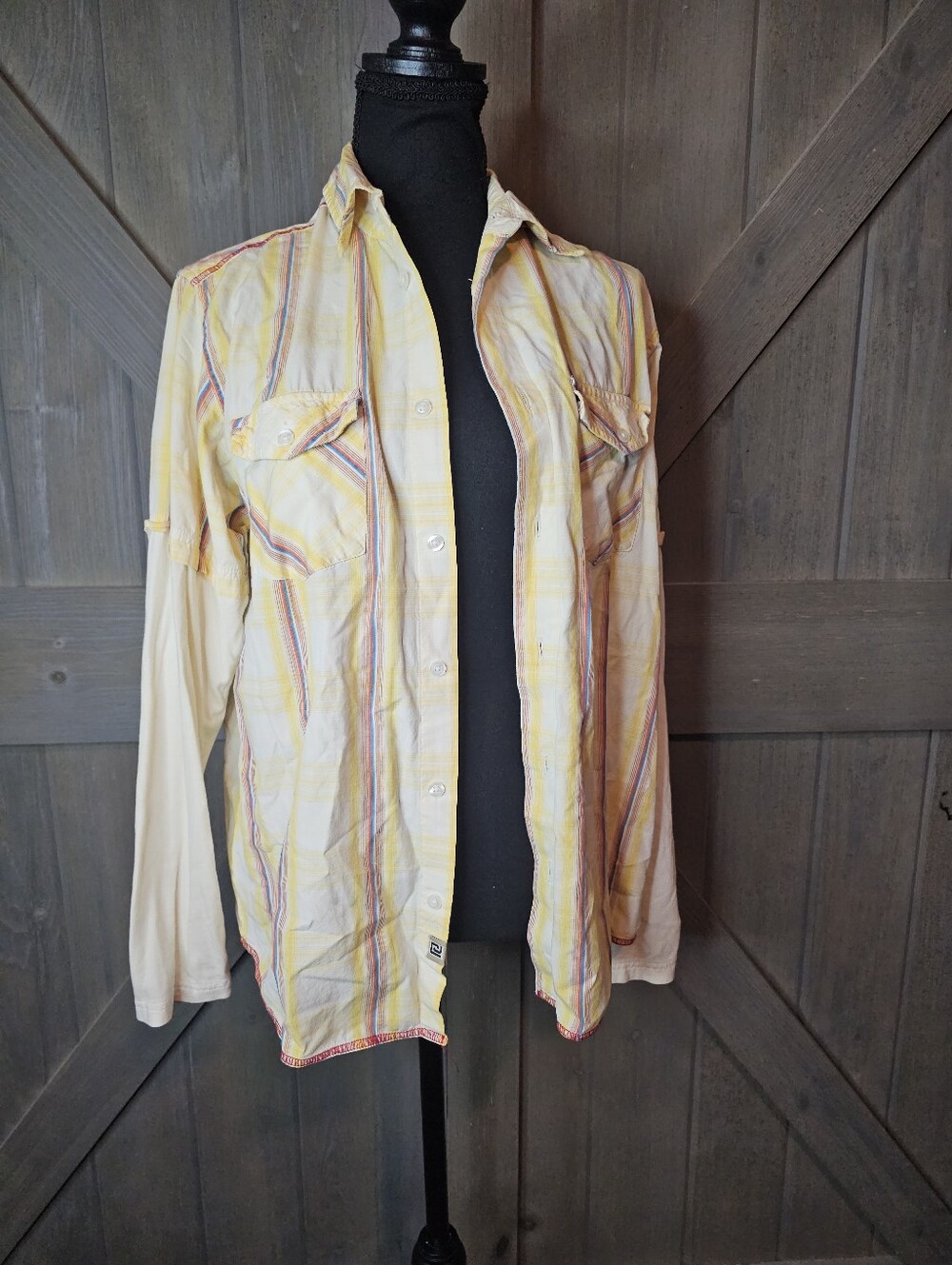 Vintage Ocean Drive Button-Front Long Sleeve Shirt sz Small